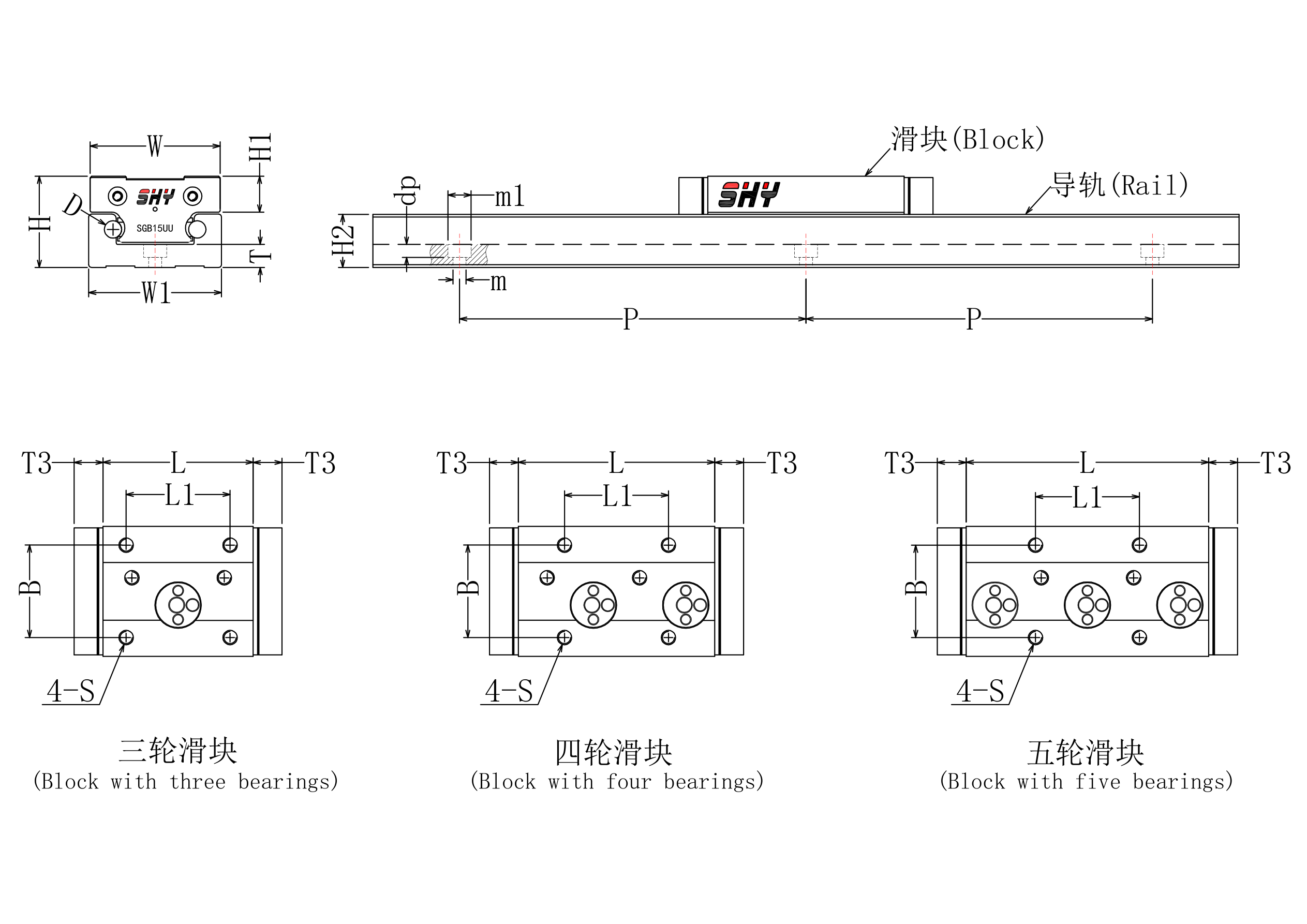 内置双轴心直线导轨ISG20N